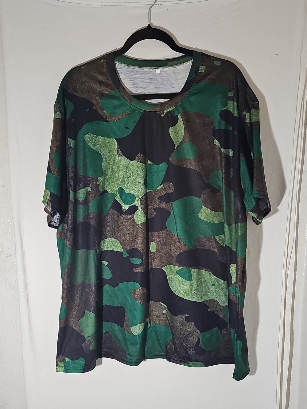 Men's Camo Print Short-Sleeve Shirt - Green